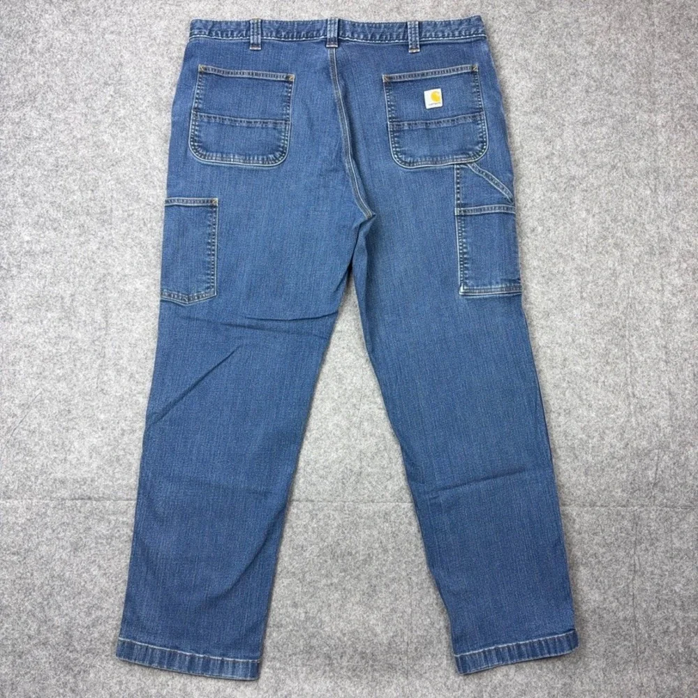 Carhartt Jeans Men 42x32 Blue Rugged Flex Relaxed Fit Utility Carpenter Workwear